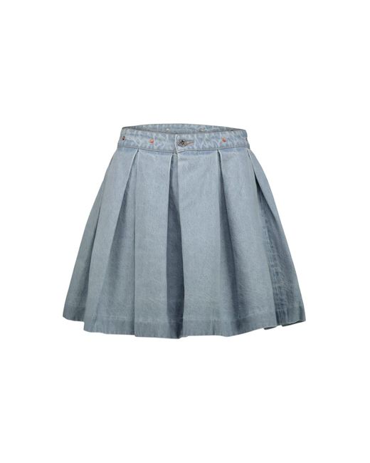 Vetements Blue Denim School Girl Skirt