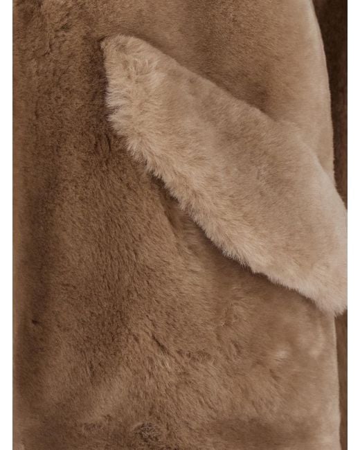 Blancha Brown Jacket Shearling Coat