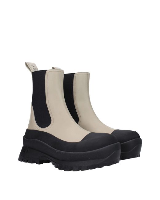 Stella McCartney Black Leather Ankle Boots