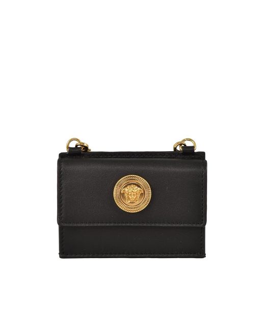 Versace Outlet: bags for men - Black | Versace bags 10089241A06406 online  at GIGLIO.COM