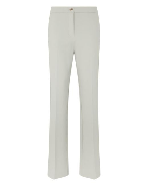 Pinko Gray Viscose Trousers With Buttons Flared