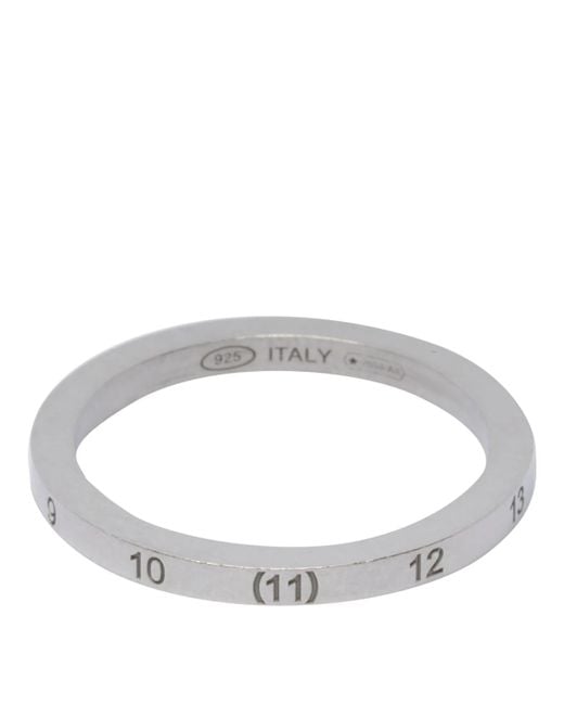 Maison Margiela Metallic Logo Ring for men