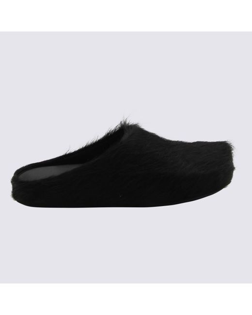 Marni Black Leather Flats for men