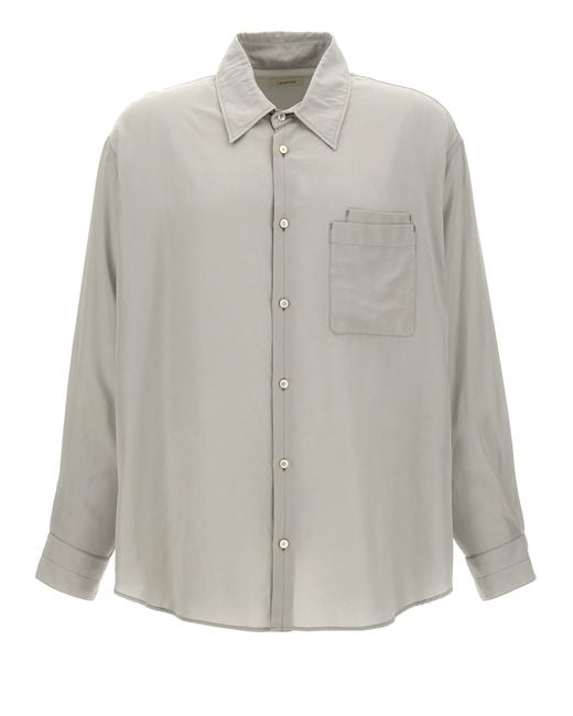 Lemaire Gray 'Double Pocket' Shirt for men