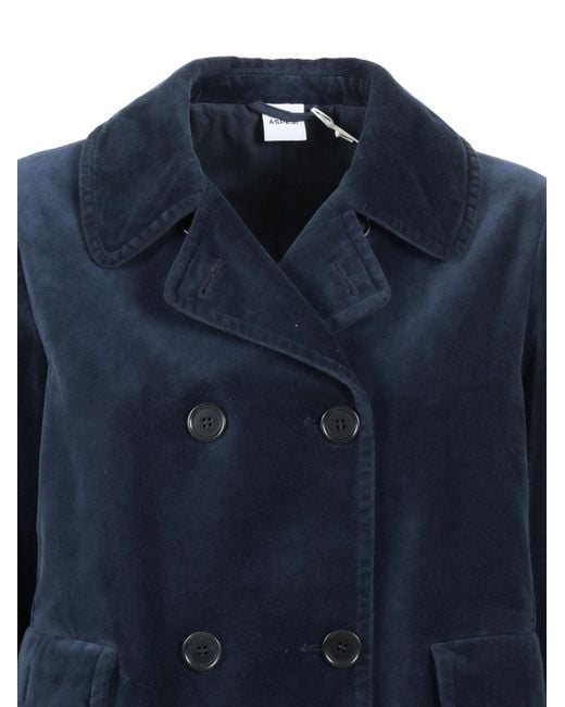 Aspesi Blue Jacket Cotton