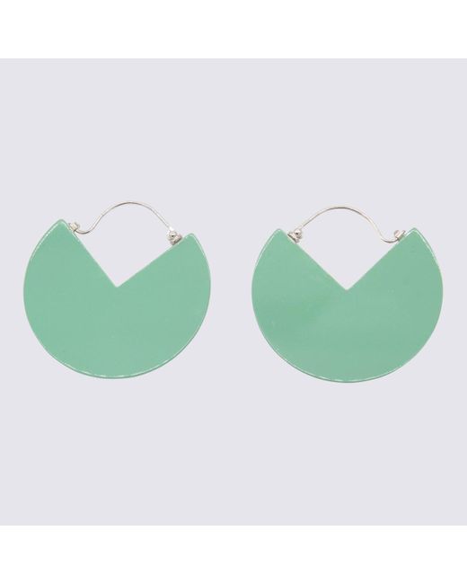 Isabel Marant Green Water Brass 90° Earrings