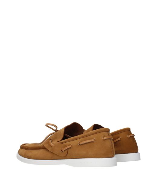 Marni Brown Leather Slip-On Loafers for men