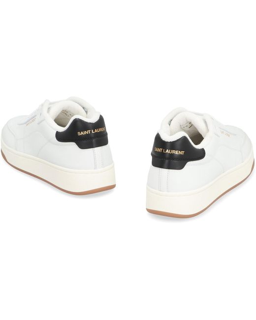 Saint Laurent White Sneakers Sl-61 Leather- Calf Trainers for men