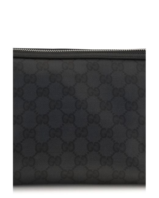 Gucci Black Pouch Small Essence Classic Fabric Clutch Bags