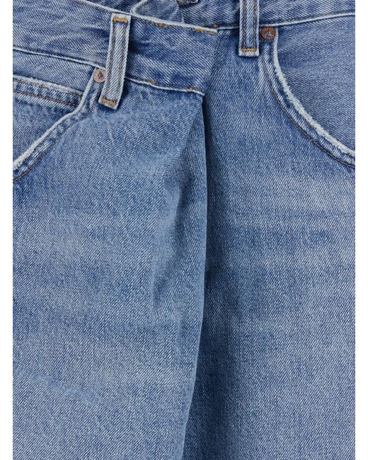 Agolde Blue Jeans Foldable Design