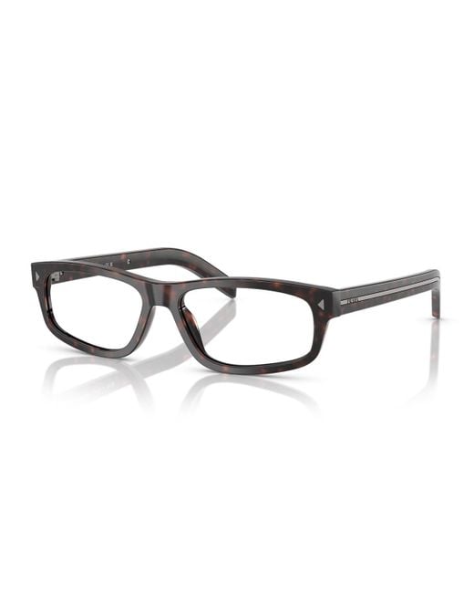Prada Brown Pr B02V Eyeglasses for men