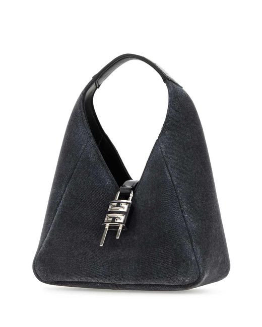 Givenchy Black Denim Mini G-Hobo Handbag
