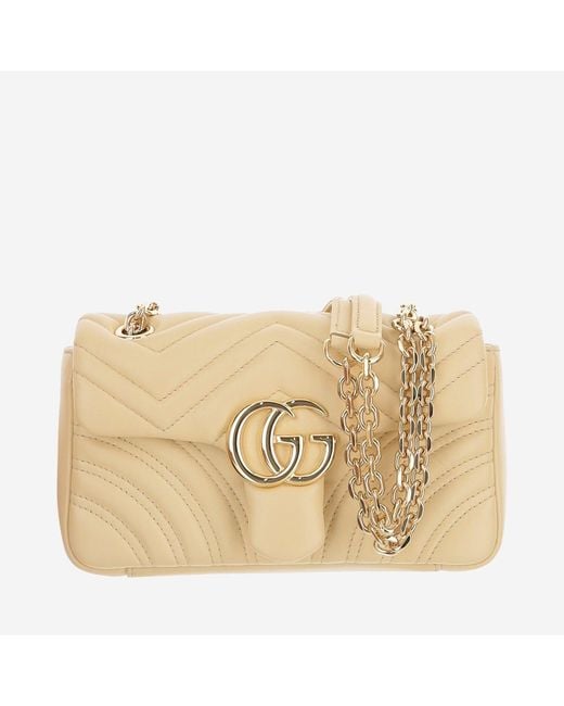 Gucci Natural Shoulder Bag Lamb
