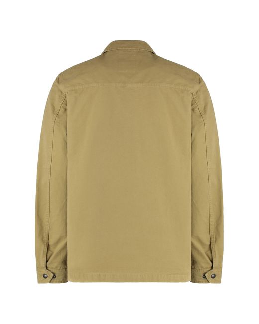 Woolrich Green Cotton Overshirt Shirt for men