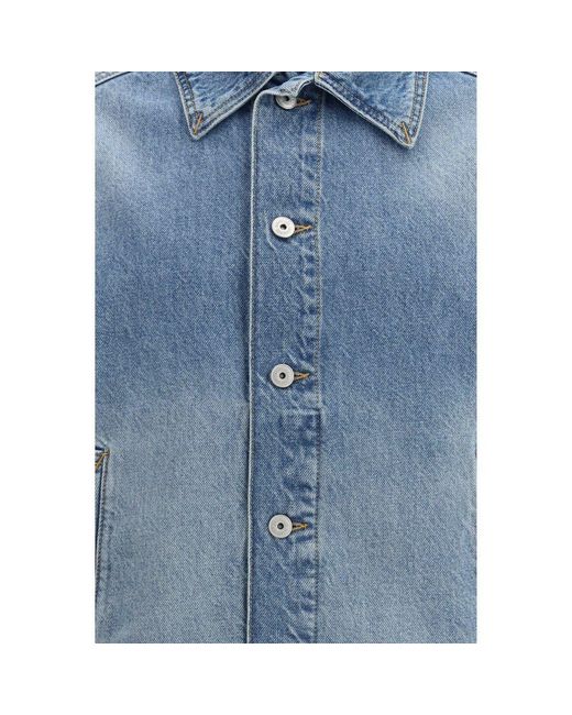 Jacquemus Blue Polyamide Denim Jacket for men