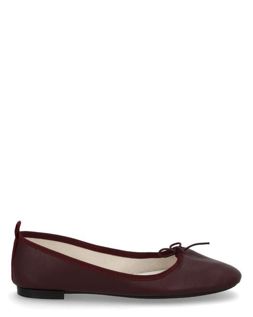 Repetto Brown Bordeaux Calfskin Flats