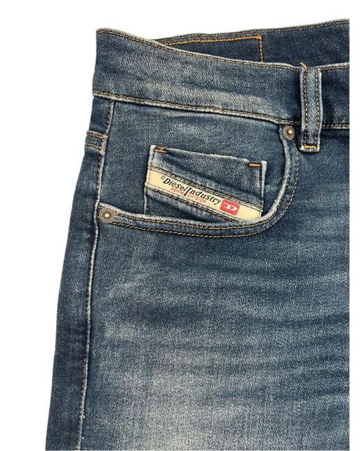 DIESEL Blue D-Strukt Skinny Fit Joggers Denim Jeans Clothing for men