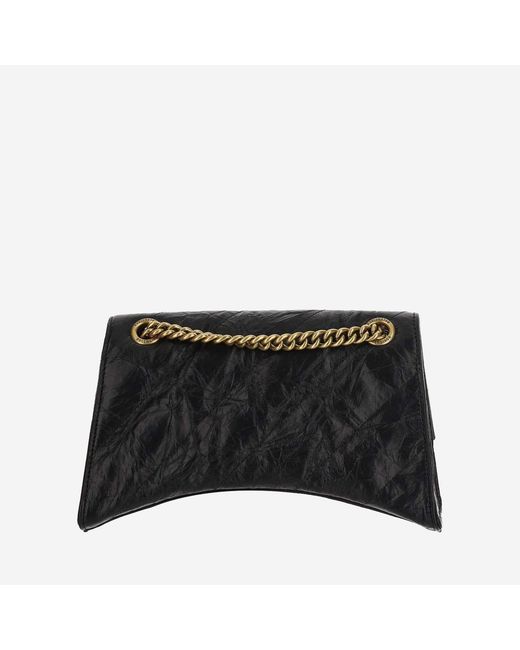 Balenciaga Black Hourglass Shoulder Bag Calfskin