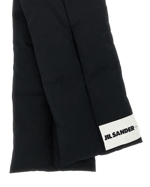 Jil Sander Black 'Down Scarf 01' Scarf