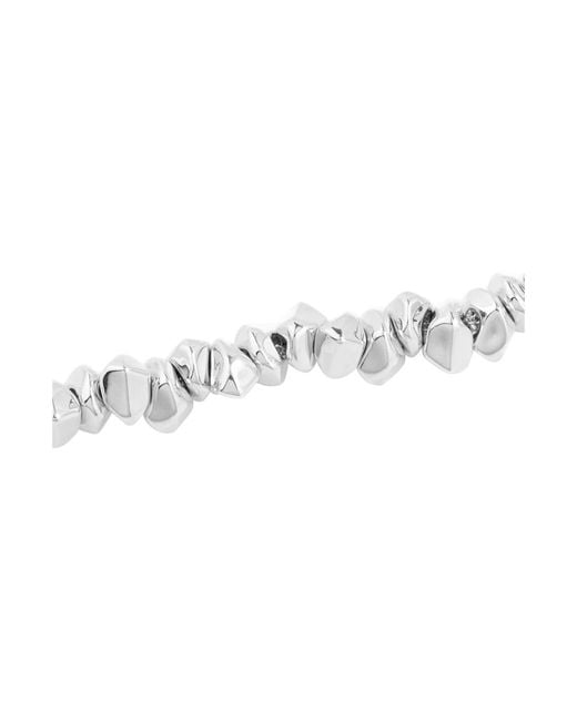FEDERICA TOSI White Necklace Lace Small Stone
