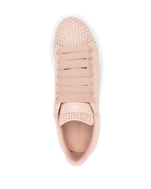 Alexander McQueen Pink Raffia Oversized Sneakers