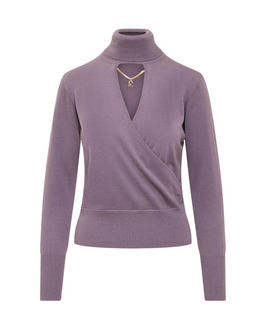 Elisabetta Franchi Purple Trict Sweater