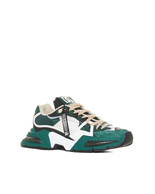 Dolce & Gabbana Green Airmaster Sneakers With Inserts for men