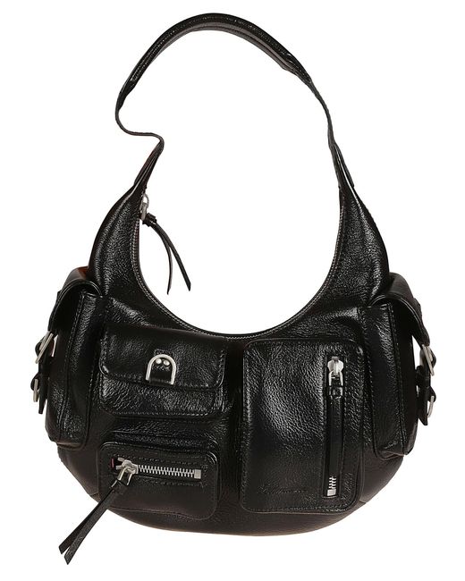 Blumarine Black Multi-pocket Shoulder Bag