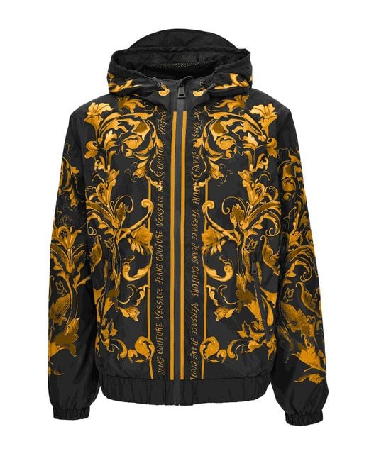 Versace Black Jeans Couture Down Jacket for men