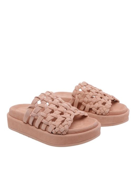 Paloma Barceló Pink Sandals Suede Leather/Rubber Sole