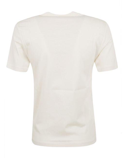 Miu Miu White Logo-appliqué Cotton T-shirt