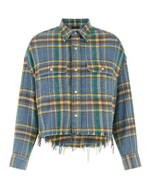 R13 Blue Fringed Shirt