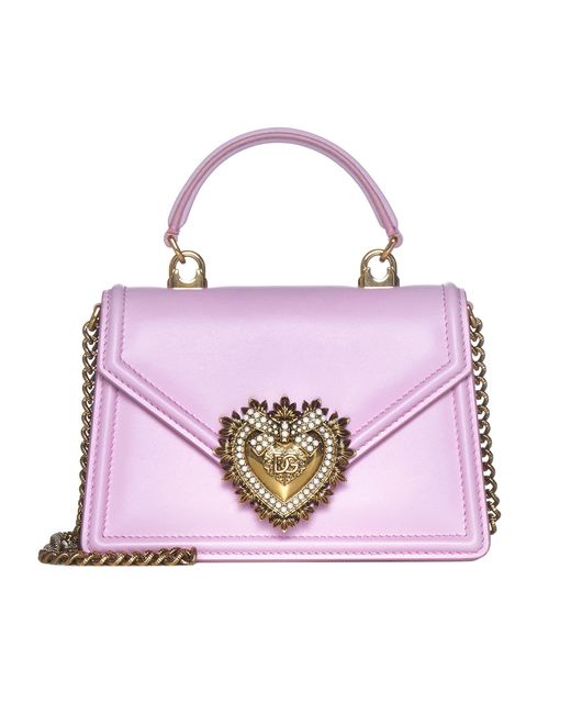 Dolce & Gabbana Pink Devotion Embellished Small Tote Bag