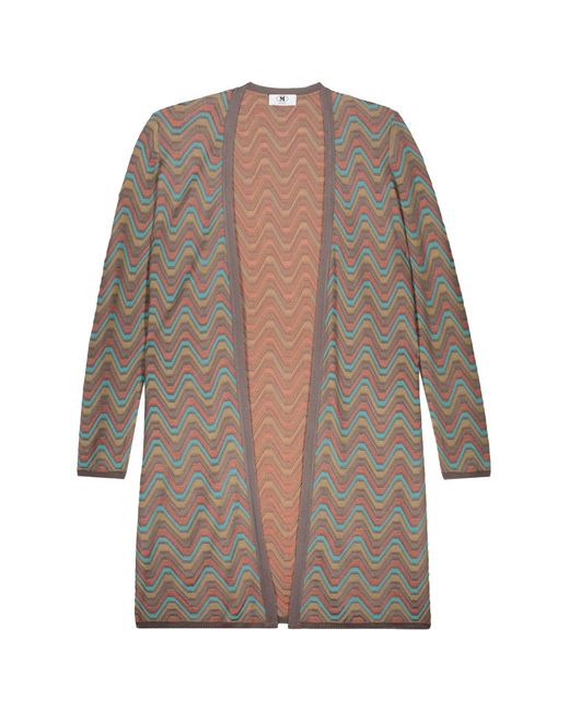M Missoni Brown Long Knitted Cardigan