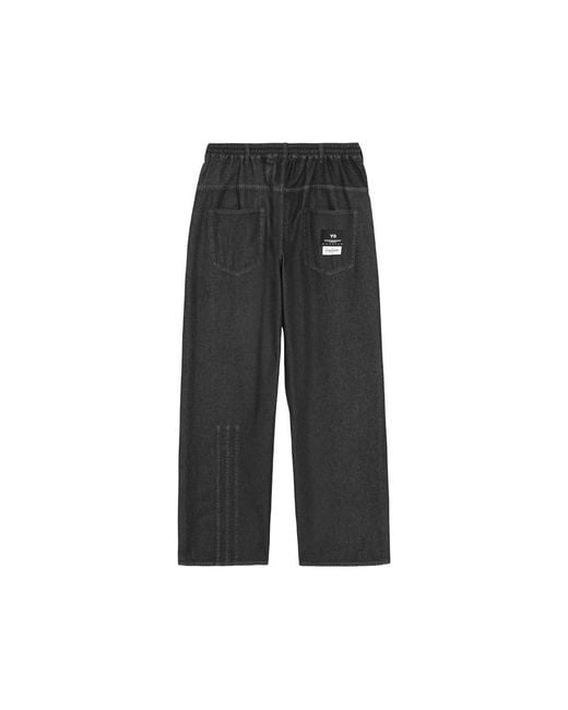 Adidas Black Loose Fit Twill Jeans Cotton Regular & Straight-Leg Trousers for men