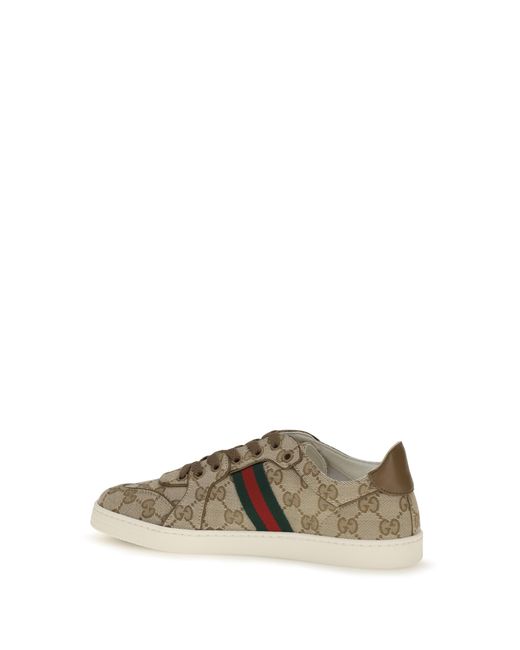 Gucci White Stretch Sneakers Canvas Upper: Fabric Trainers