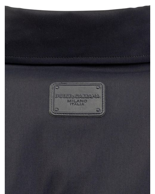 Dolce & Gabbana Blue Technical Fabric Shirt for men
