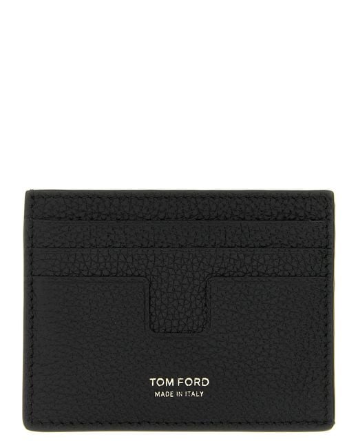 Tom Ford Black Calfskin Cardholder Accessory for men