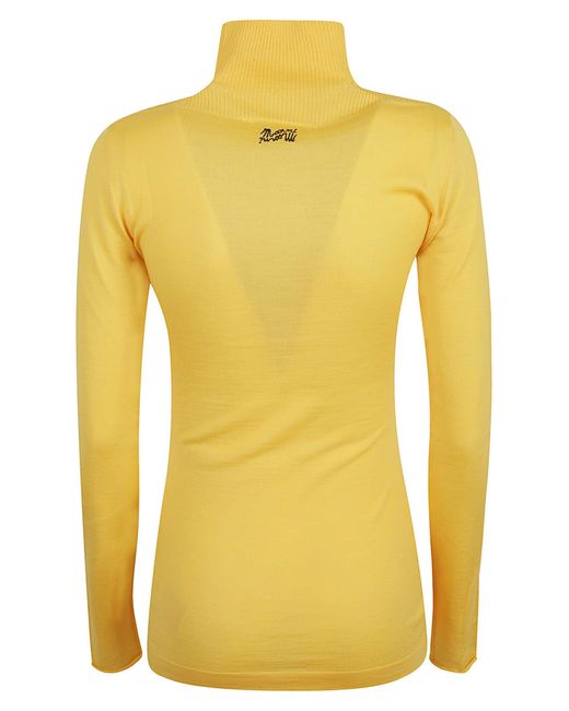Marni Yellow Turtleneck Fitted Jumper