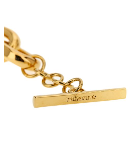 Rabanne Metallic Xl Link Necklace Brass Jewelry
