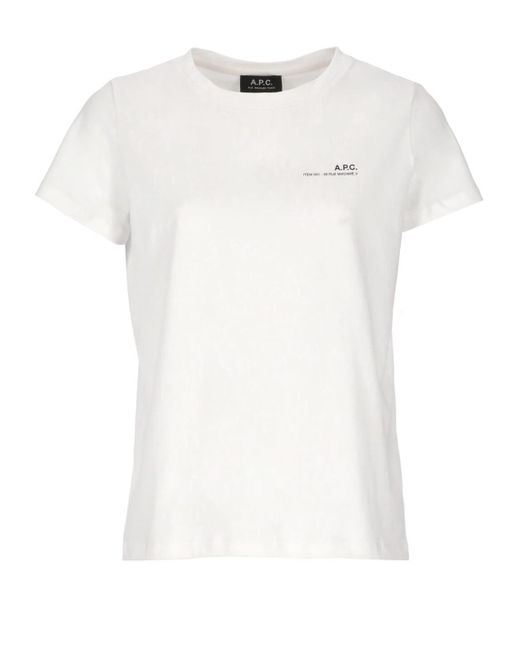 A.P.C. Cotton T-shirt in White - Lyst