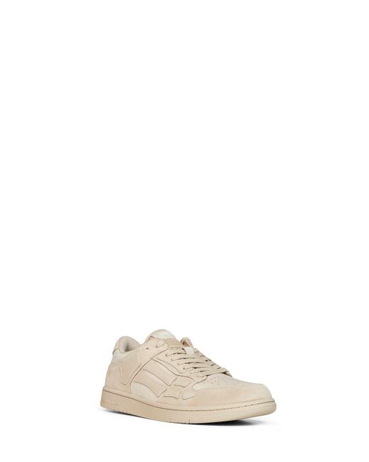 Amiri Natural Alabaster Suede Skel Top Low Sneakers for men