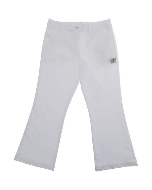 N°21 White Pants Cotton Trousers