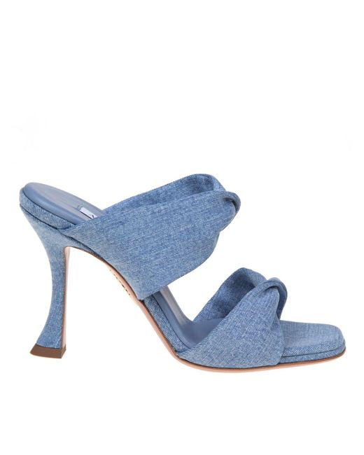 Aquazzura Blue Twist 95 Sandal