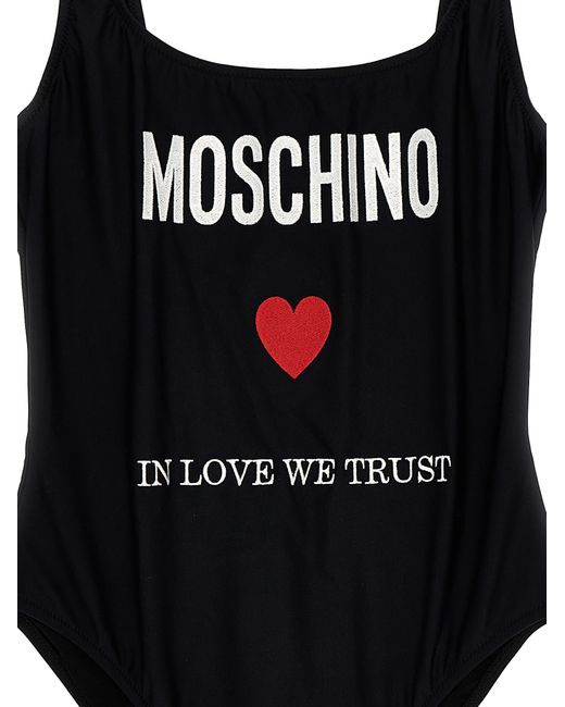 Moschino Black In Love We Trust Beachwear