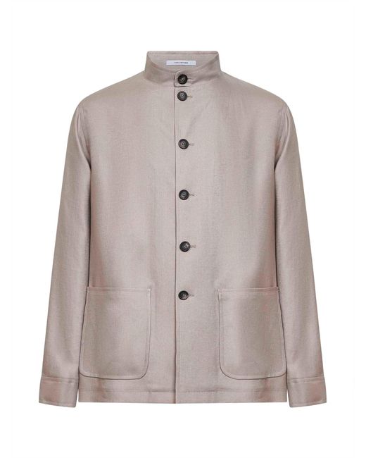 Tagliatore Gray Dove Linen Tempest Single-Breasted Jacket for men