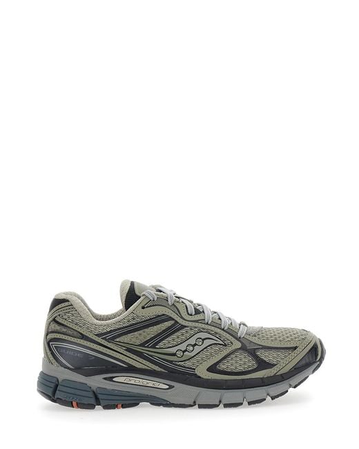 Saucony Gray Sneakers Progrid Guide7 Tech Fabric Trainers