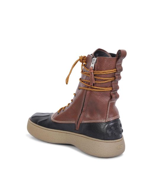 Tod's Brown X Moncler X Palm Angels Leather Boots for men