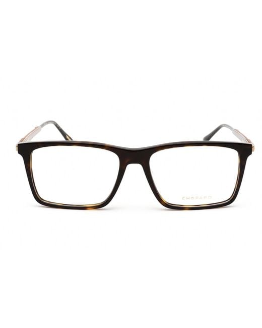 Chopard Black Vch343 0722 Rectangular Eyeglasses 55 Mm for men