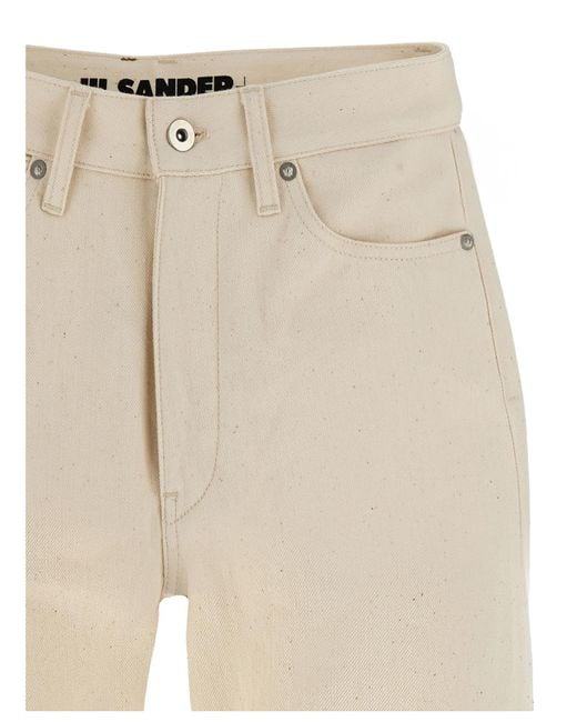 Jil Sander Natural High-Waisted Japanese Raw Denim Jeans